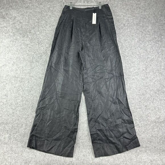 Banana Republic European Flax Linen Pants Womens 0 High Rise Volume Wide Leg NEW - Picture 1 of 16